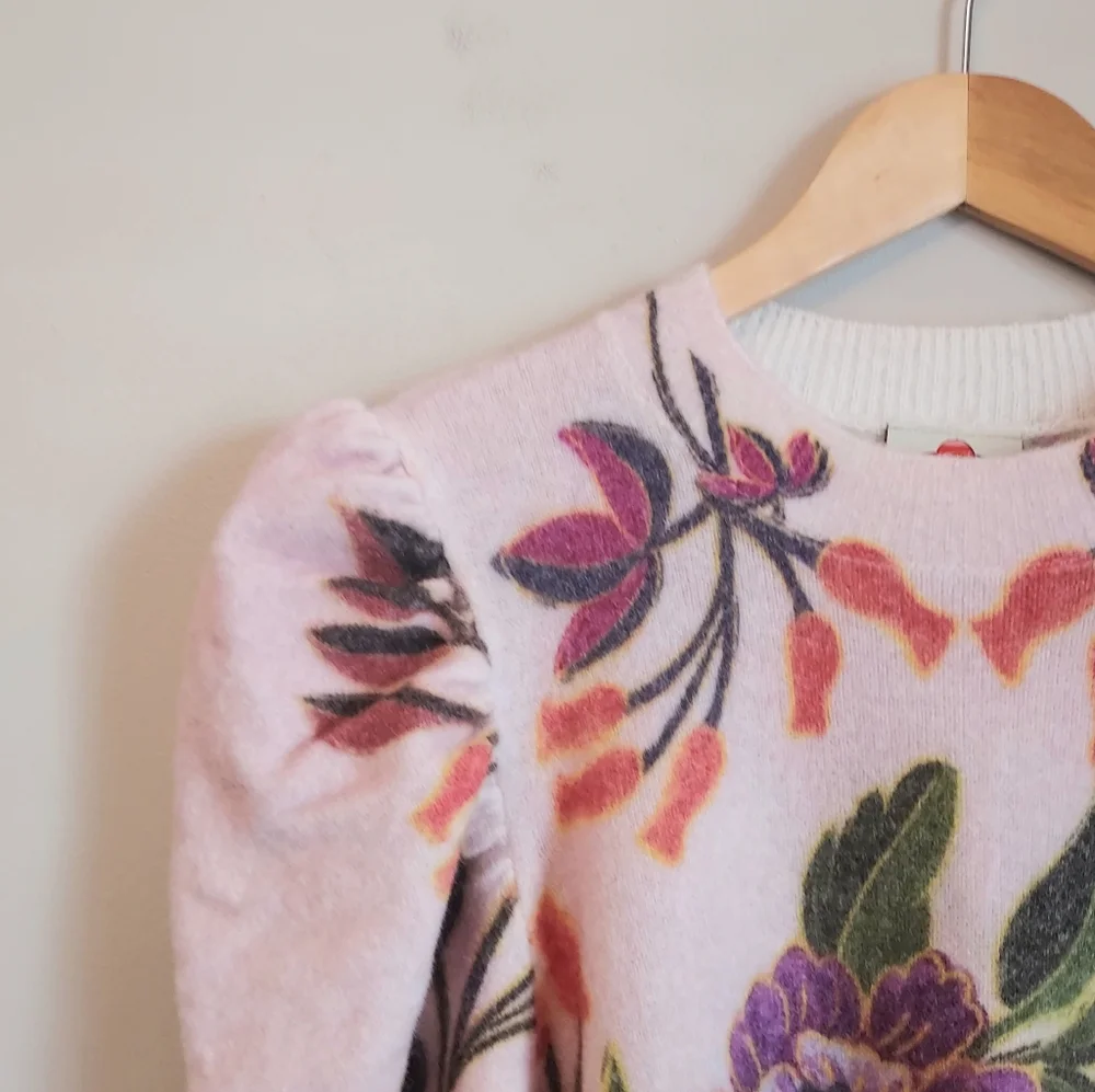 Farm Rio Winter Garden Floral Sweater Size Medium NEW NWT Pullover Crewneck - Picture 6 of 15